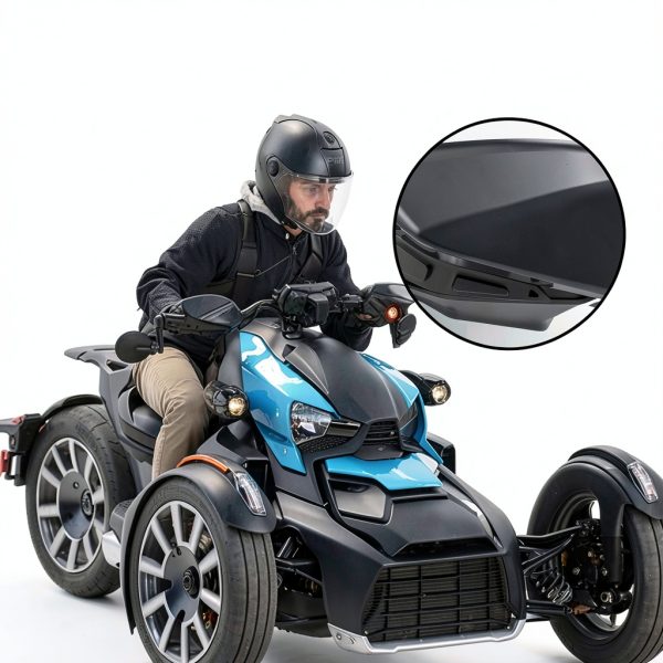 KATIMOTO Ryker Hand Guard Air Deflector Black ABS Modern 2‑Piece-3