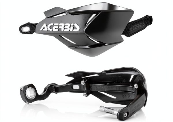 Acerbis X-Factory Handguards Black/Black – Aluminum Bar, 0022397.321-0